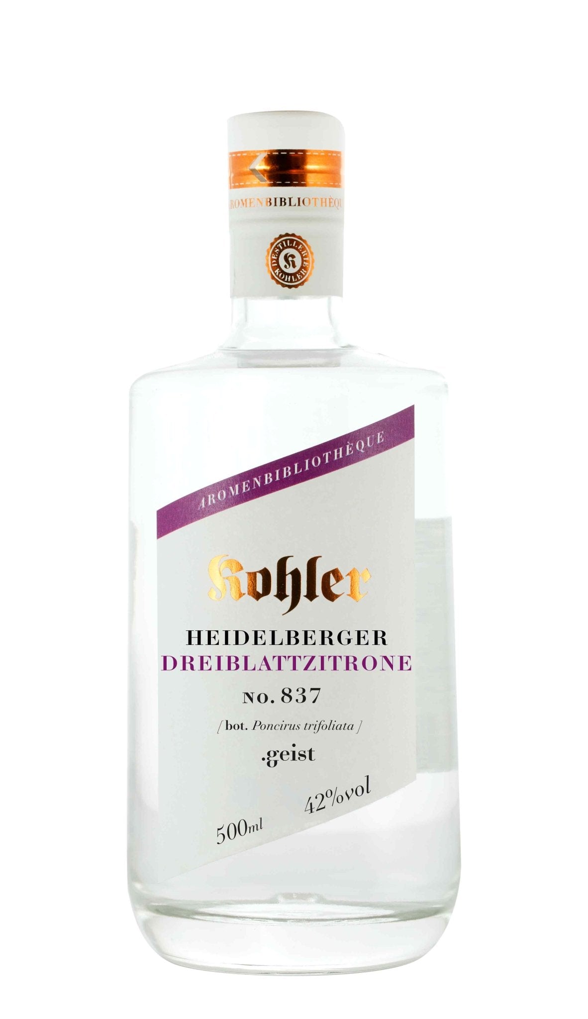 Heidelberger Dreiblattzitrone .geist 42%vol - Destillerie Kohler - Aromenbibliothéque